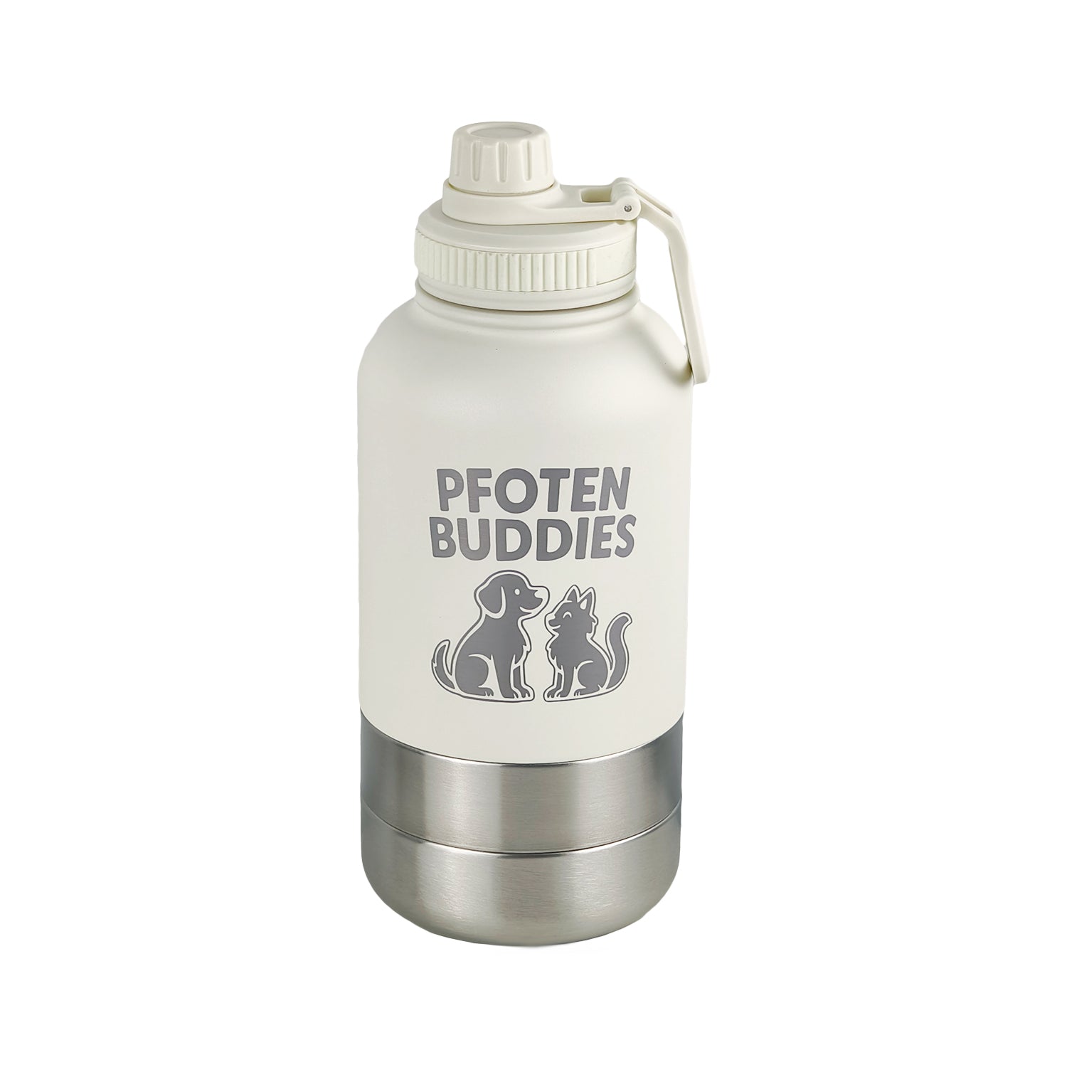 Pfotenbuddies® Edelstahl 3-in-1 Trinkflasche