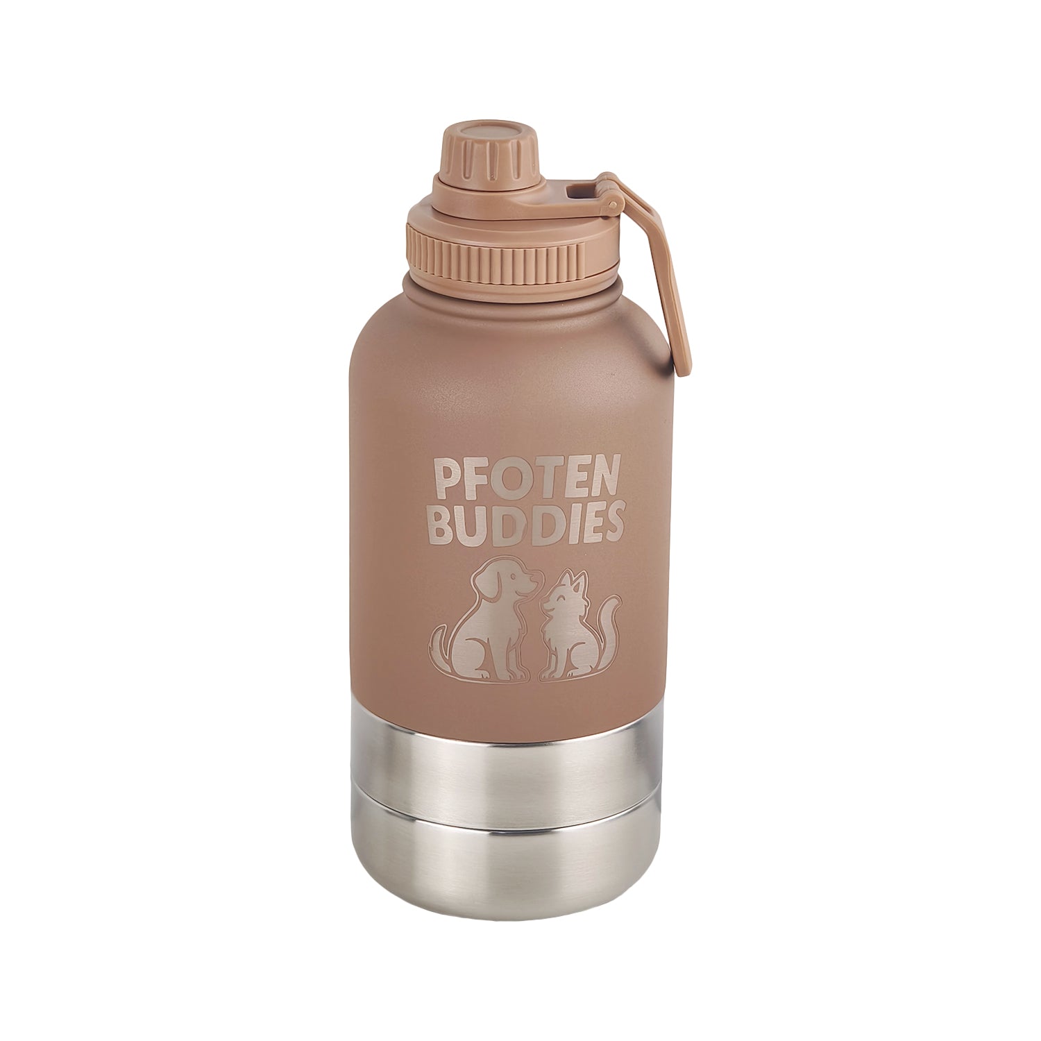 Pfotenbuddies® Edelstahl 3-in-1 Trinkflasche