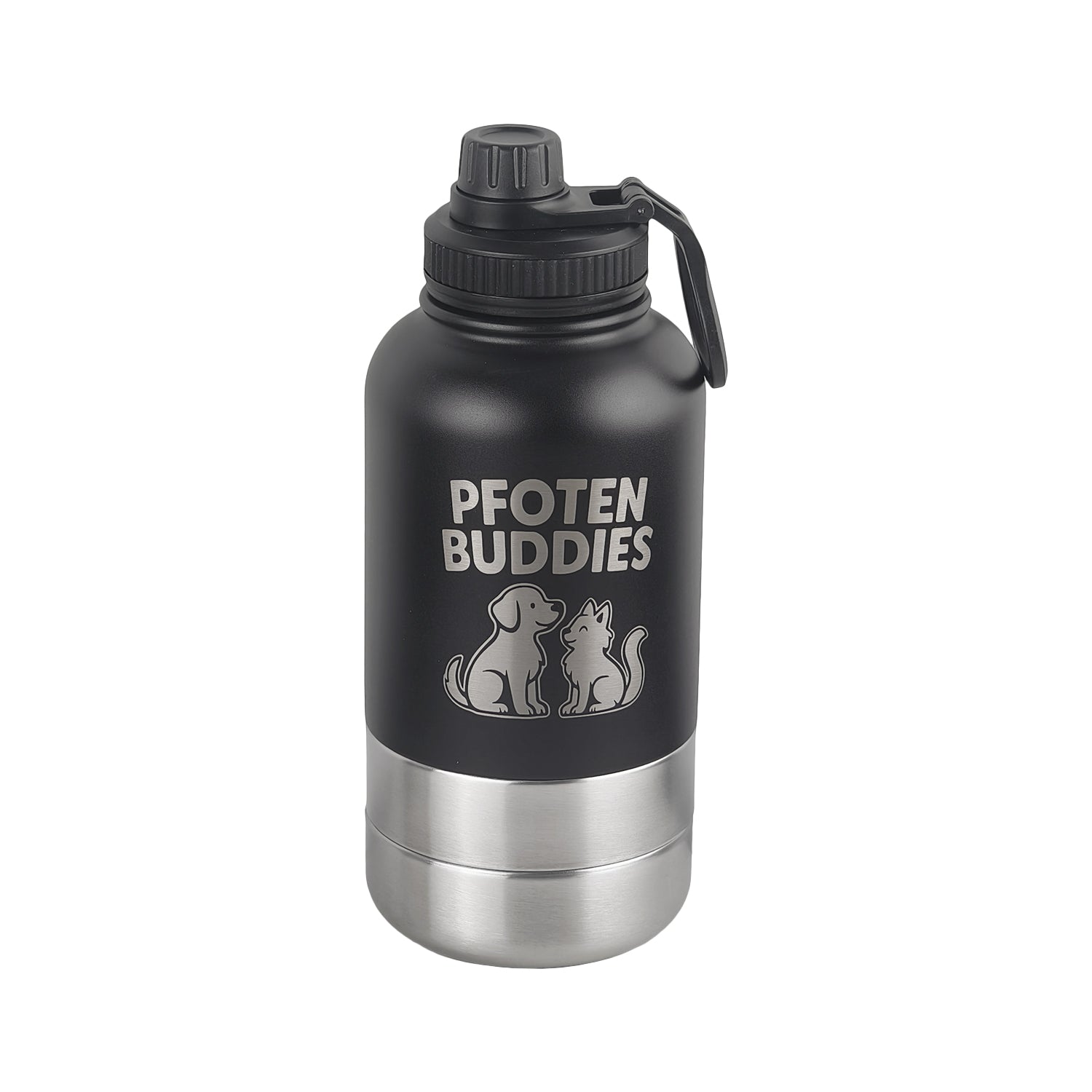 Pfotenbuddies® Edelstahl 3-in-1 Trinkflasche